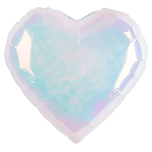 Шар (18''/46 см) Сердце, (надув воздухом), Жемчужный, Хамелеон, 1 шт. в уп.