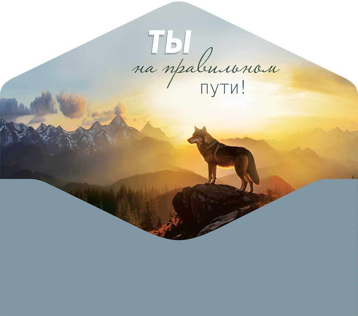 Конверты для денег, Просто продолжай (волк), 10 шт.