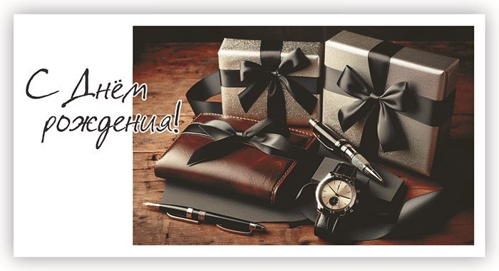 Конверты для денег, С Днем Рождения! (мужские подарки), 10 шт.