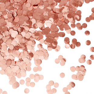 Конфетти фольга Круг, Розовое Золото, Хром, 1 см, 50 г.