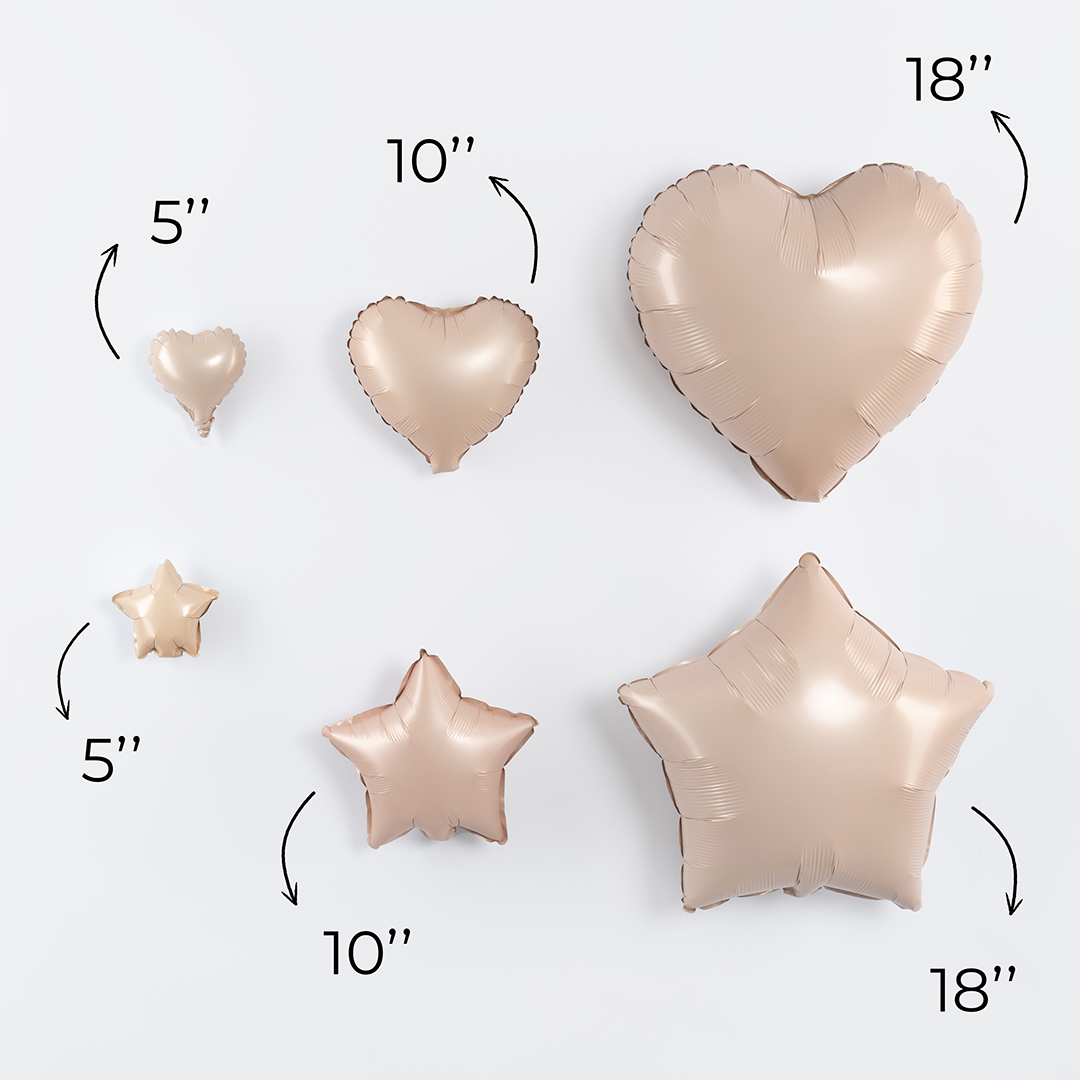 Шар (18''/46 см) Сердце, Карамель, Сатин, 1 шт.