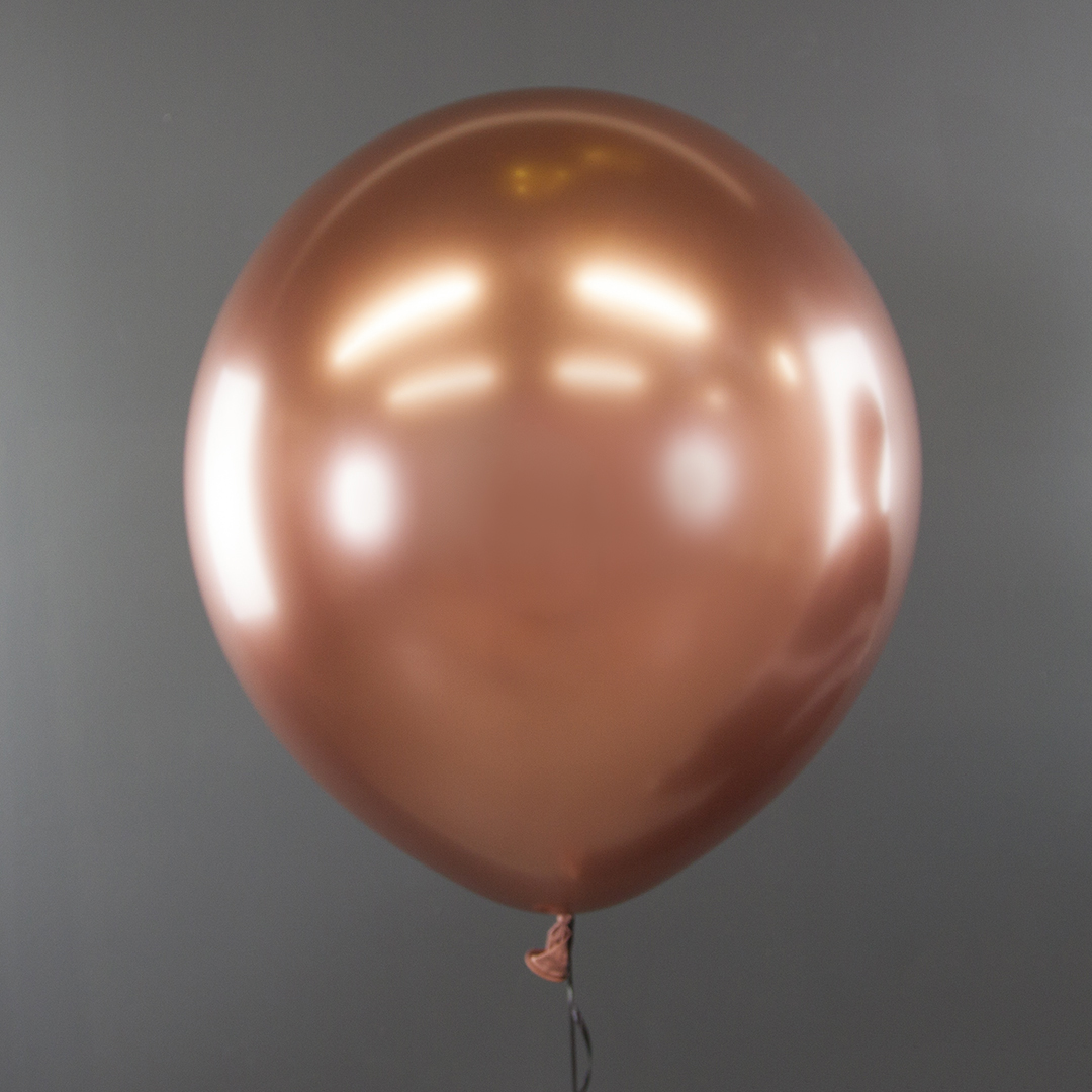 Шар (18''/46 см) Розовое Золото, хром, 10 шт.