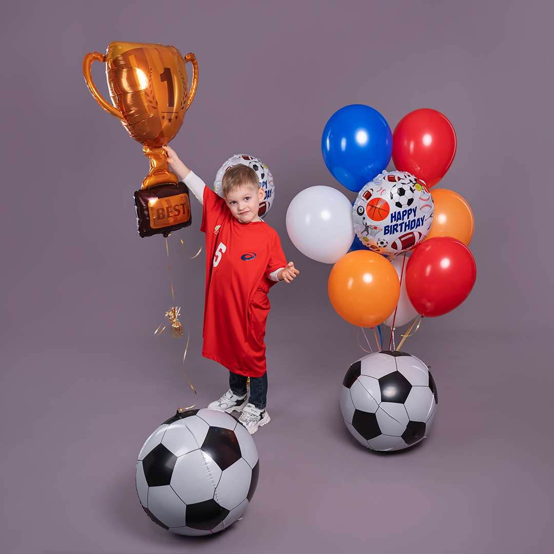 Шар (40''/102 см) Фигура, Кубок Чемпиона, №1, Золото, 1 шт.
