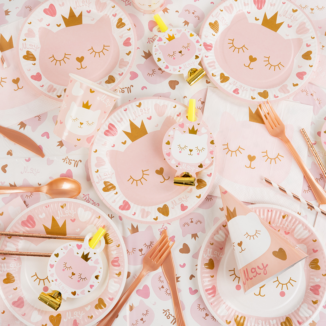 Скатерть одноразовая, Котенок Принцесса, 120*180 см, 1 шт.