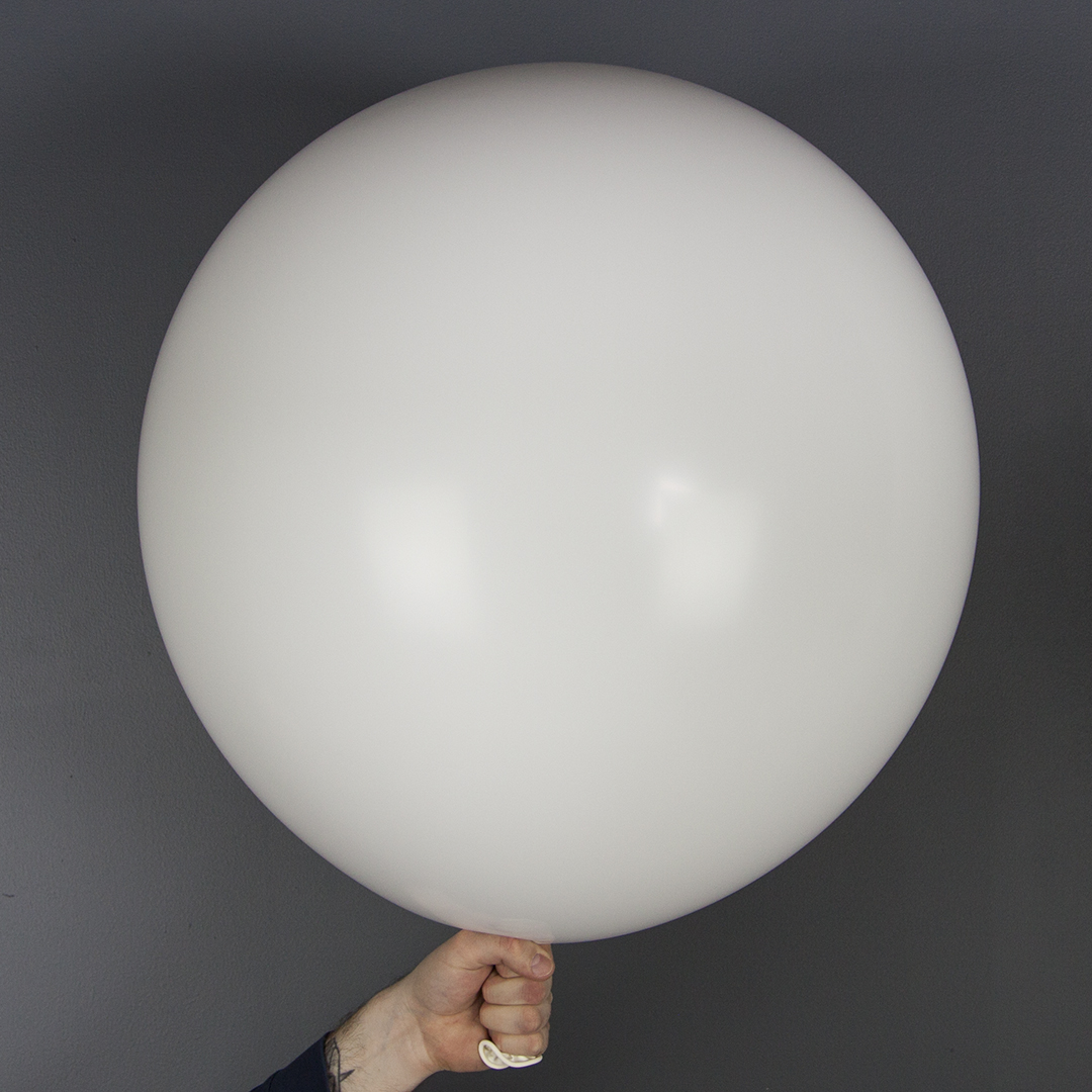 Шар (36''/91 см) Белый, пастель, 1 шт.