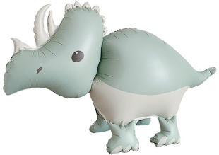 Шар 3D (40''/102 см) Фигура, Динозавр Трицератопс, Сатин, 1 шт.