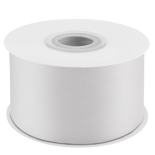 Лента атласная (3,8 см*22,85 м) Яркое серебро, 1 шт.