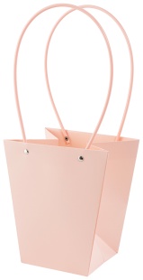 Пакет для цветов, Мастхэв, Нежная пастель, Розовый, 20*17*12 см, 1 шт.