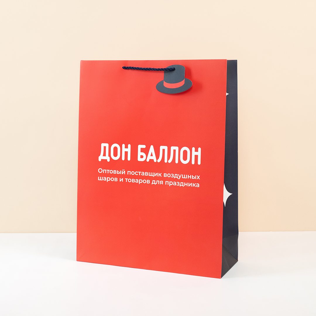 Пакет подарочный, 210гр, Дон Баллон, 41*31*12 см, 1 шт.