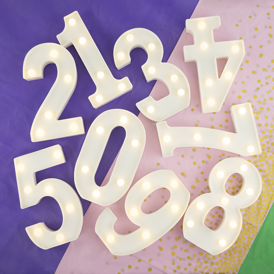 Световая фигура Цифра, 1, 21 см. Белый, 1 шт.