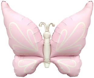 Шар (37''/94 см) Фигура, Нежная бабочка, Розовый, Сатин, 1 шт. в уп.