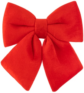 Декоративный бант Нарядный, Красный, 25,5*29,5 см, 1 шт. в упак. 