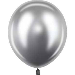 Шар (12''/30 см), Серебро, хром, 50 шт.