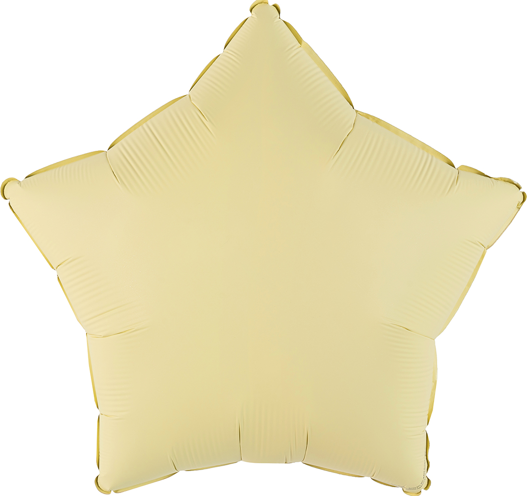 Шар (18''/46 см) Звезда, Сливочное масло, Матовый, 1 шт.