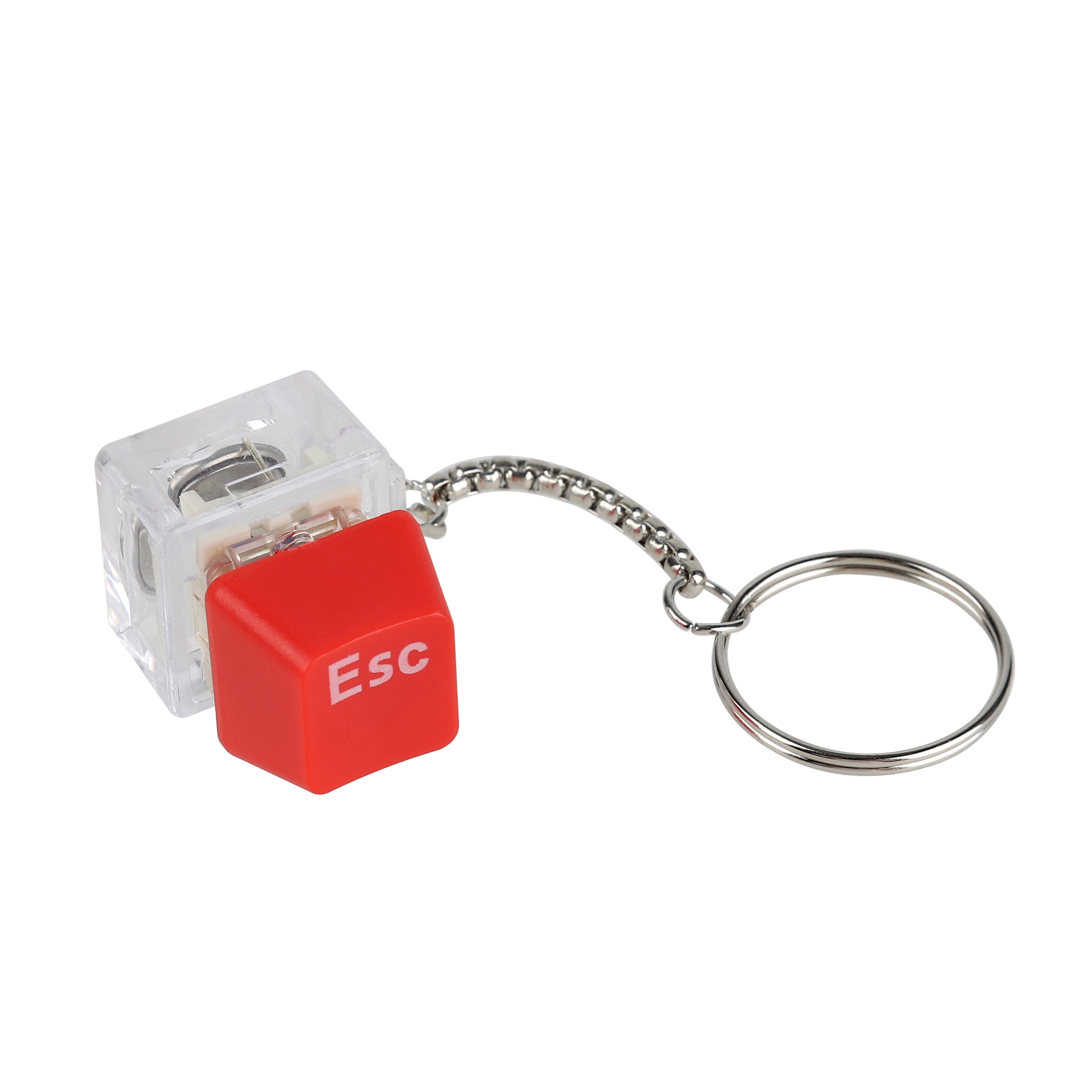 Брелок, Кнопка ESC, Красный, 2*2*2,8 см, 1 шт. 