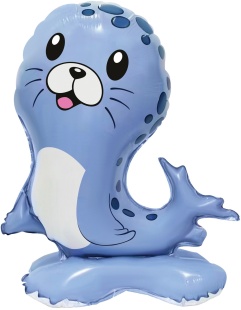 Шар 3D (24''/61 см) Фигура на подставке, Маленький тюлень, 1 шт. в уп.