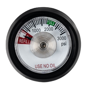Манометр для оборудования, Черный, 1 шт.