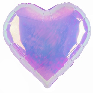 Шар (18''/46 см) Сердце, (надув воздухом), Сиреневый, Хамелеон, 1 шт. в уп.