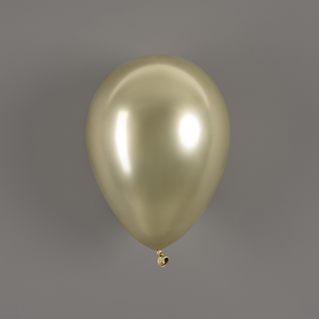 Шар (5''/13 см), Белое золото, хром, 50 шт.