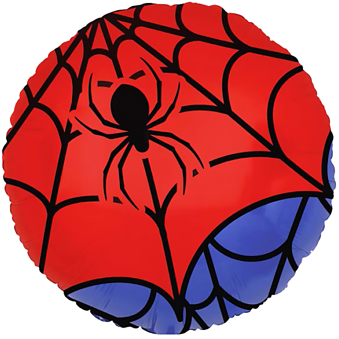 Шар (18''/46 см) Круг, Героическая тема №2, Красный/Синий, 1 шт. в уп.