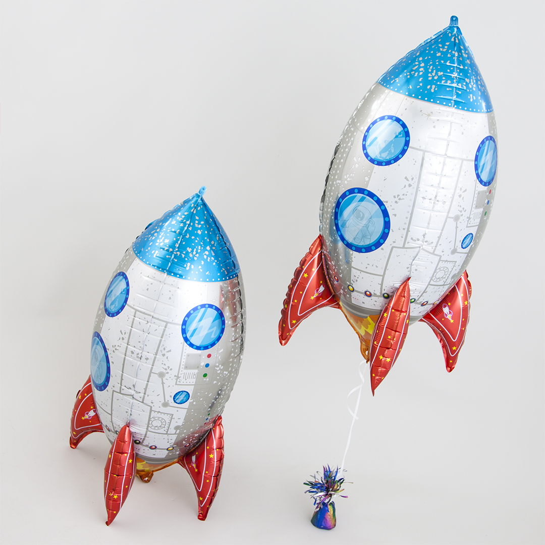 Шар (32''/81 см) Фигура, 3D Ракета, 1 шт.