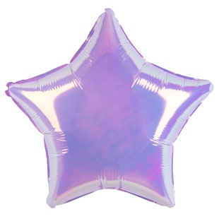 Шар (18''/46 см) Звезда, (надув воздухом), Сиреневый, Хамелеон, 1 шт. в уп.