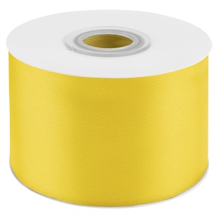Лента атласная (5 см*22,85 м) Желтый, 1 шт.