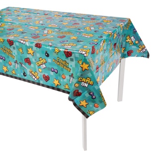 Скатерть одноразовая, Game Time, Пиксели, 120*180 см, 1 шт.