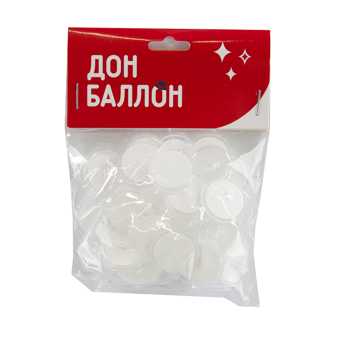 Самоклеящиеся крючки 2 см, Прозрачный, 50 шт.