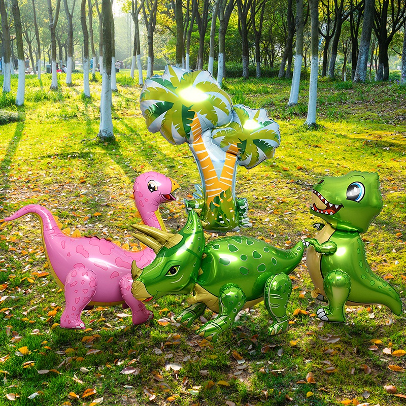 Шар 3D (36''/91 см) Фигура, Динозавр Стегозавр, Розовый, 1 шт. в уп.