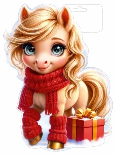 Плакат Рыжая лошадка, 24,8*33,5 см, 1 шт.