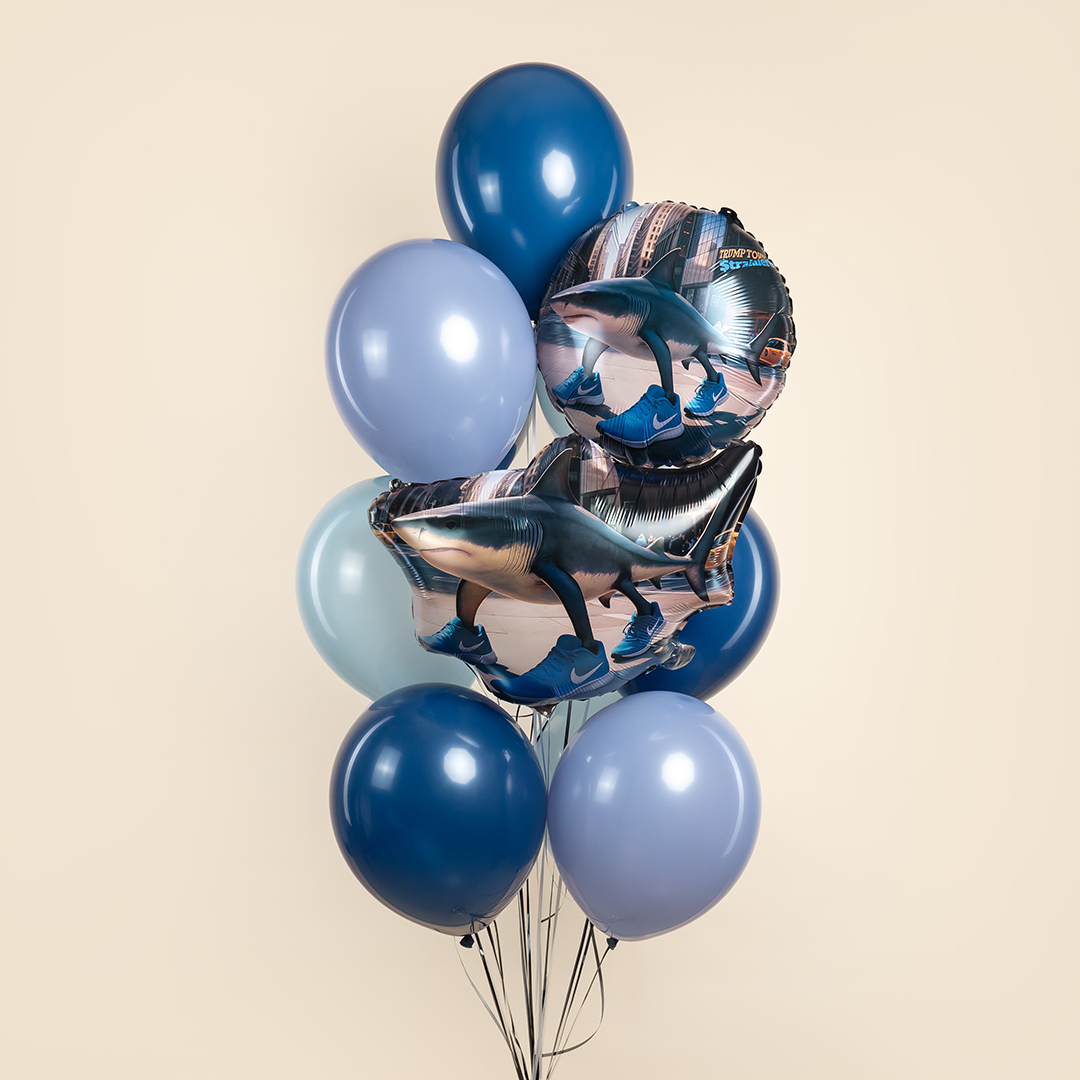 Шар (28''/71 см) Фигура, Акула, 1 шт.