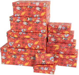 Набор коробок Матрешки, 33*20*13 см, 10 шт. в упак. 