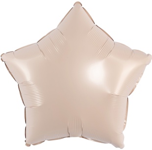 Шар (18''/46 см) Звезда, Карамель, Сатин, 1 шт.