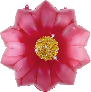 Шар (21''/53 см) Цветок, Красный, 1 шт. в уп.