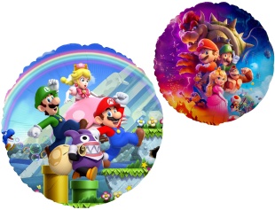 Шар (18''/46 см) Круг, Приключения Марио, 1 шт. в уп.