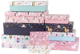 Набор коробок Сказочный микс, Металлик, 37*27*11 см, 10 шт. в упак. 