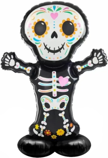 Шар 3D (36''/91 см) Фигура на подставке, Скелет Калавера, 1 шт. в уп.