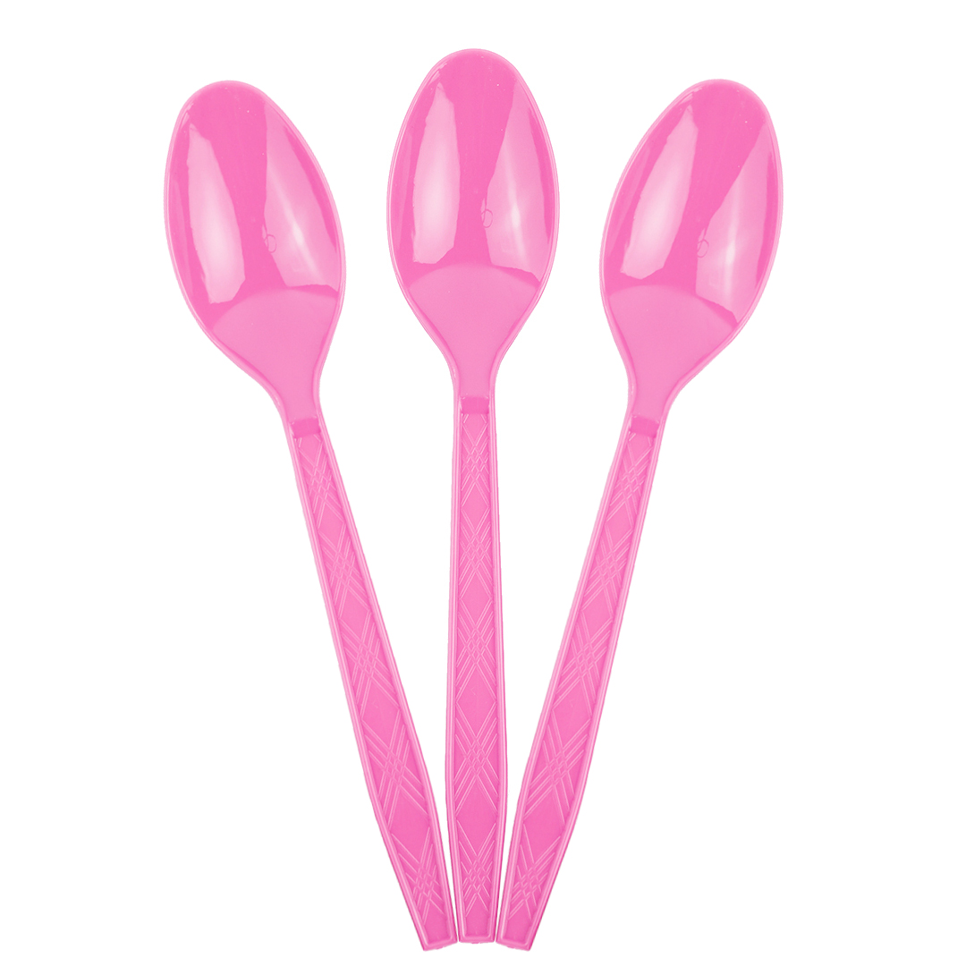 Ложки, Розовый, 15 см, 10 шт. в упак. 