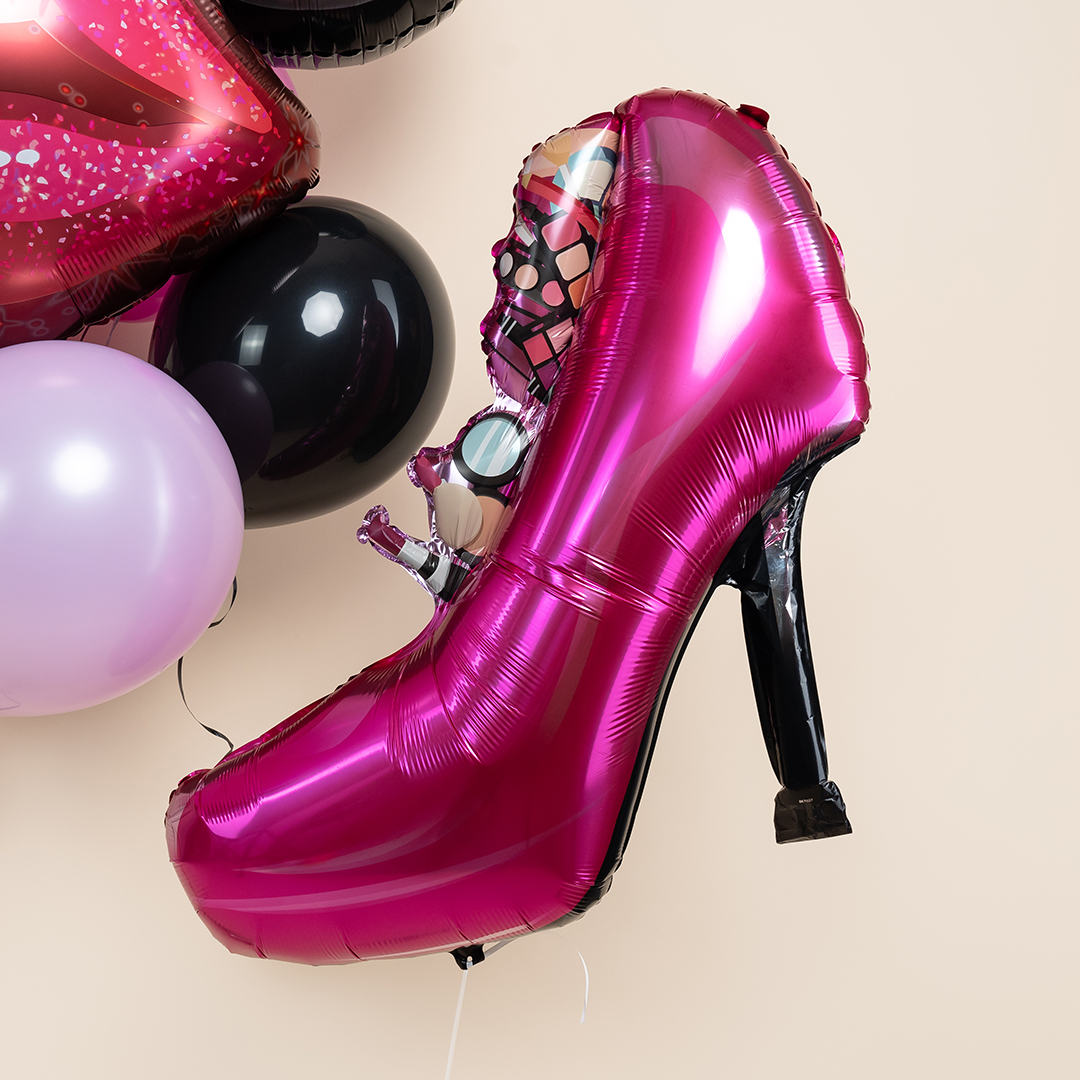Шар (31''/79 см) Фигура, Туфелька, Розовый, 1 шт.