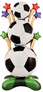 Шар 3D (62''/157 см) Фигура на подставке, Футбольные мячи, 1 шт. в уп.