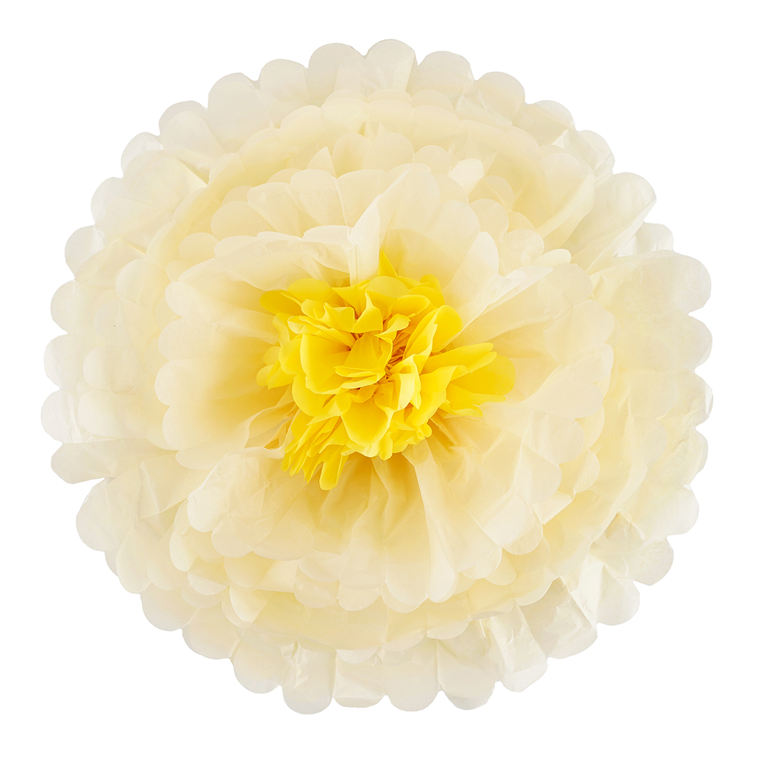 Цветок, Слоновая кость/Желтый (20''/51 см) 1 шт.