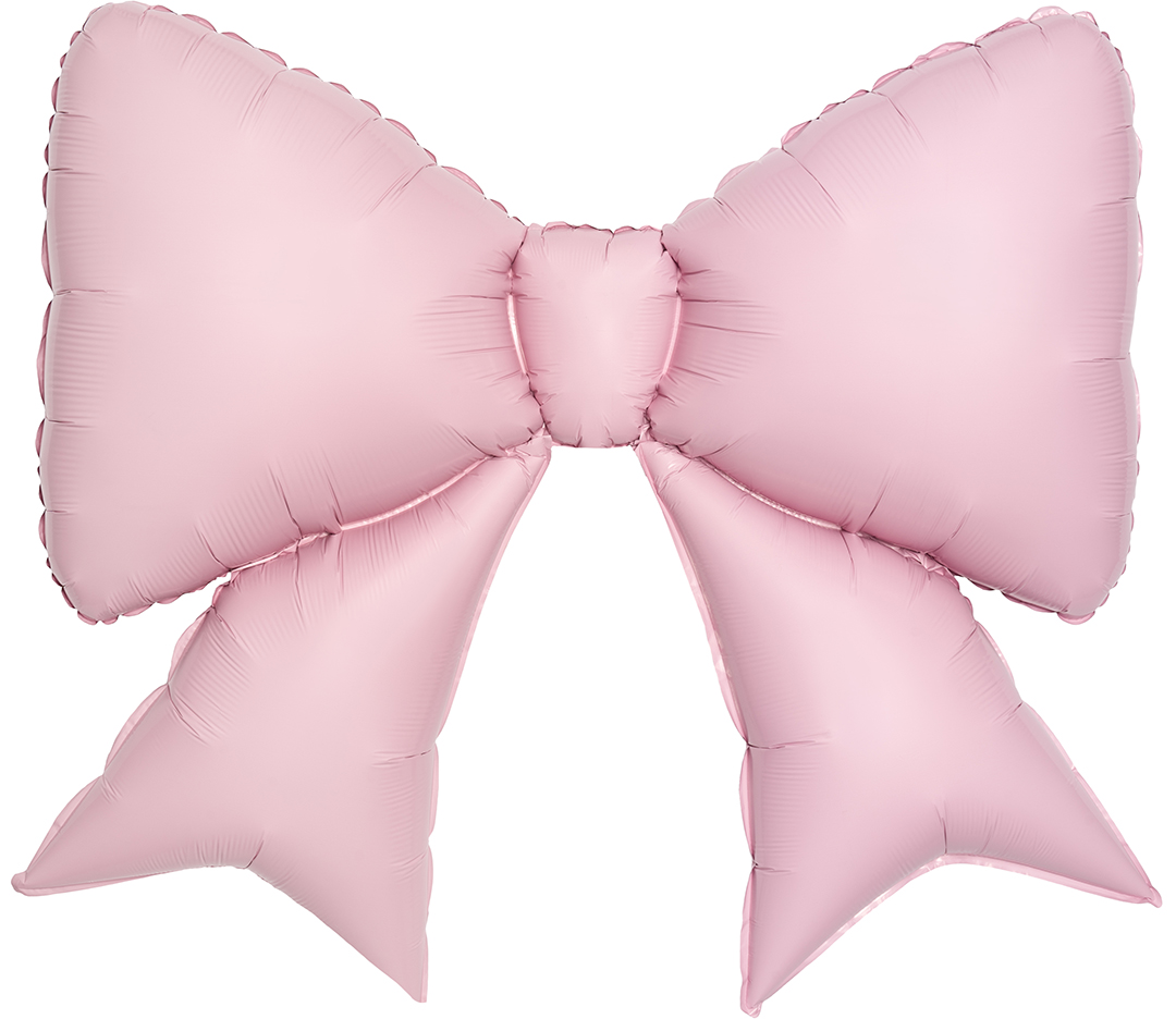 Шар (39''/99 см) Фигура, Бант, Зефирный, 1 шт. в уп.