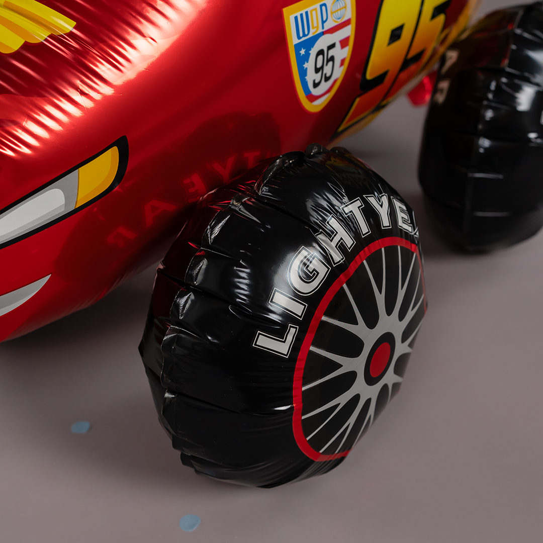 Шар 3D (28''/71 см) Гоночная машинка, Красный, 1 шт. в уп.