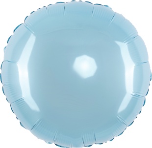 Шар (18''/46 см) Круг, Голубой, Макарунс, 1 шт.