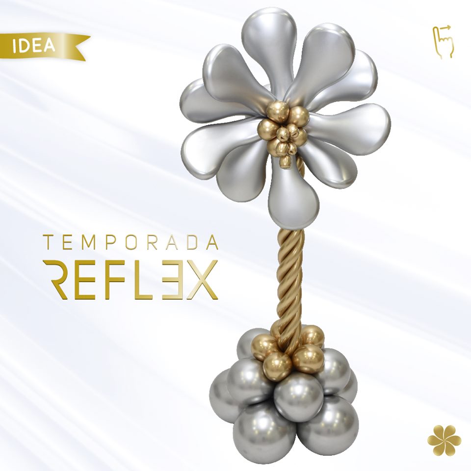Шар (12''/30 см) Reflex, Зеркальный блеск, Серебро (981), хром, 50 шт.