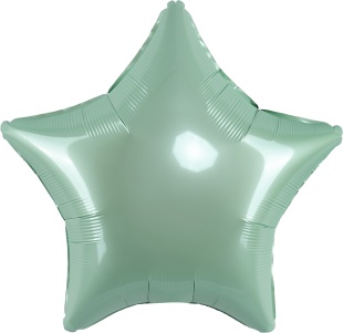 Шар (18''/46 см) Звезда, Мятный, Макарунс, 1 шт.