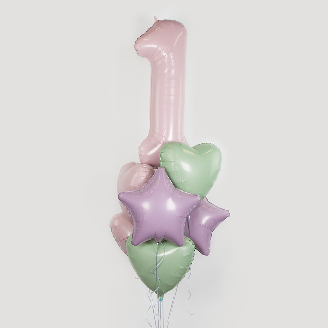 Шар (19''/48 см) Звезда, Орхидея, 1 шт.