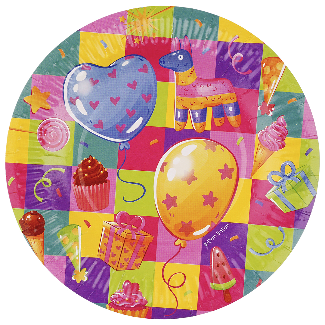 Тарелки (7''/18 см) Яркий праздник, 6 шт.