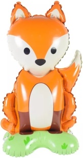 Шар 3D (18''/46 см) Фигура на подставке, Лиса, 1 шт. в уп.